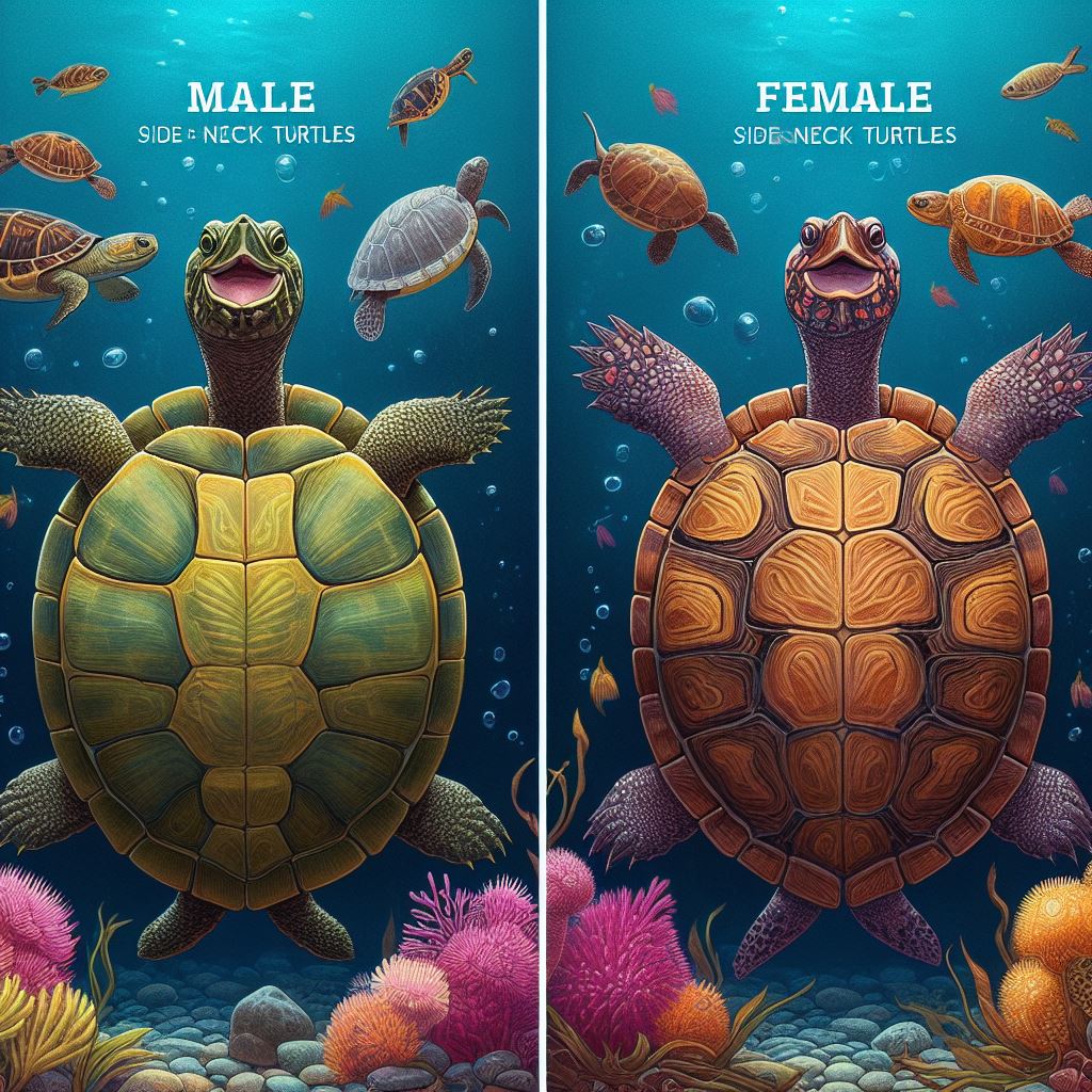 Comparison of male and female African Aquatic Sideneck Turtles