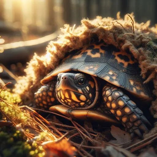  box turtle emerging from hibernation